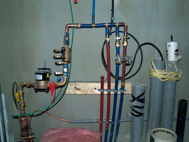 water meter, distribution and cable ducts