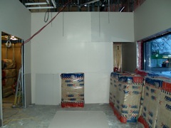 drywall up with additional sound insulation awaiting install