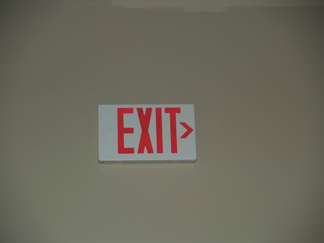 exit signs installed