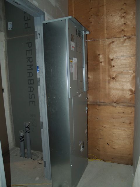 electrical entry panel ready to be installed