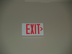 exit signs installed