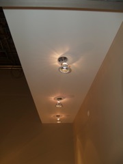 pot lights in board room ready to be put in place