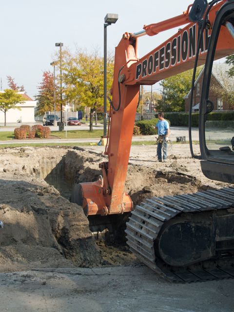 digging for footings of addition