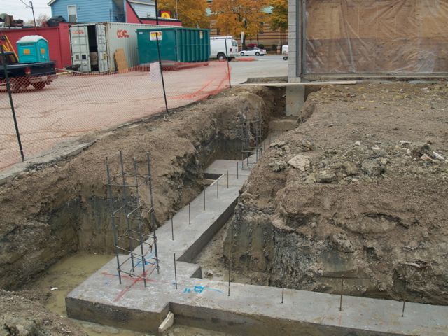 footings for addition poured