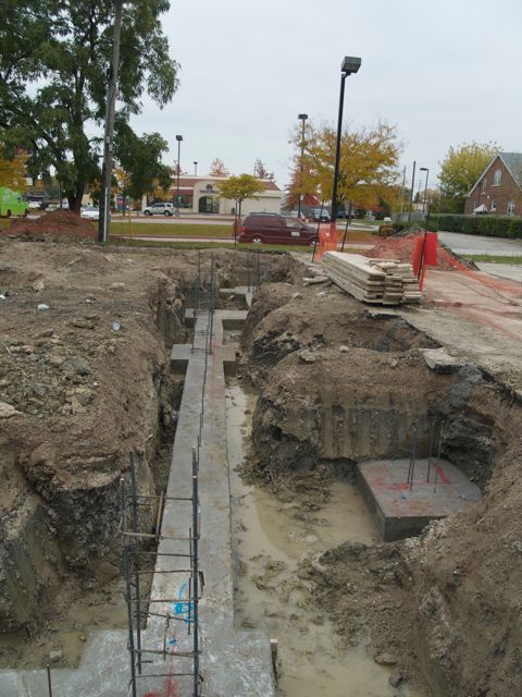 footings for addition poured