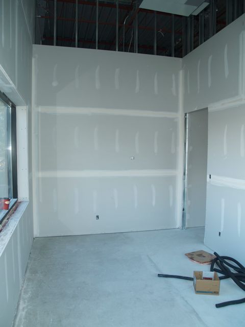 drywall taping and plastering started