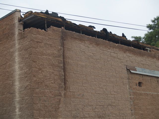 cutting brick in prep of addition