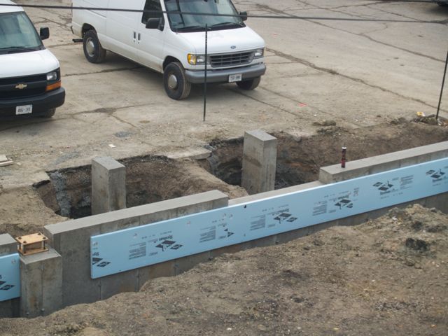 main entrance footings