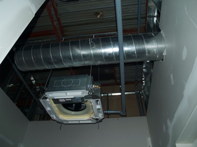 duct work started for HVAC