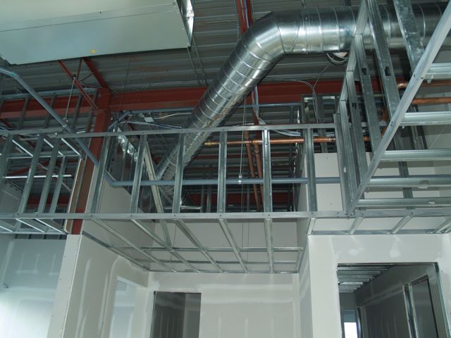 duct work above tech support bulkhead