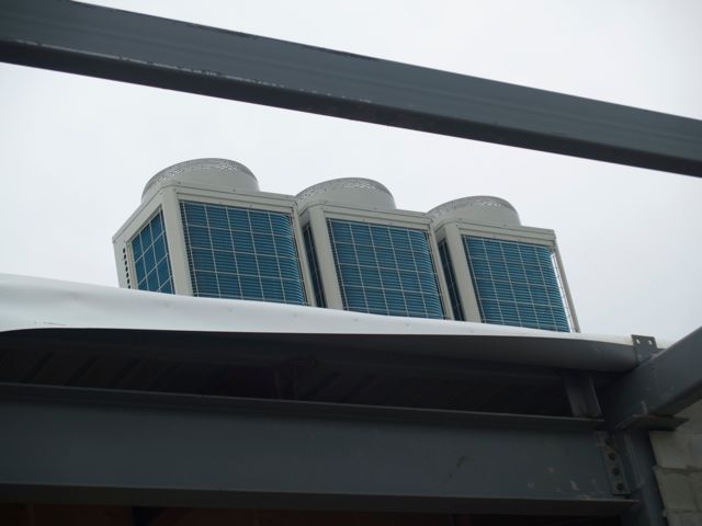 A/C condensing units on roof