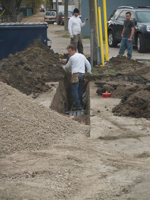 taking the conduit to the electrical pole