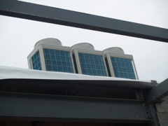 A/C condensing units on roof