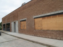 outside with new windows cut out